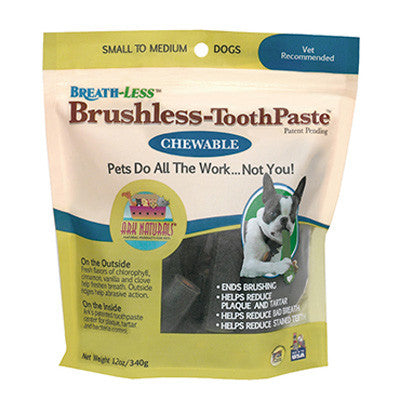 Breath-Less Chewable Brushless-Toothpaste Various Sizes