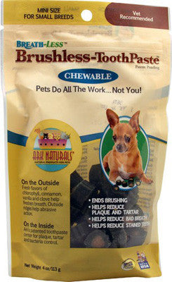 Breath-Less Chewable Brushless-Toothpaste Various Sizes