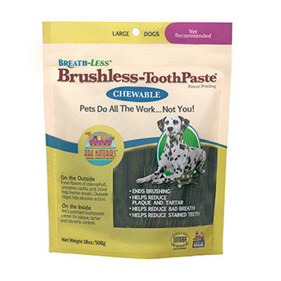 Breath-Less Chewable Brushless-Toothpaste Various Sizes