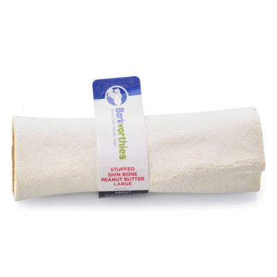 Barkworhies Stuffed Shin Bone Peanut Butter