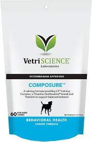 Composure Calming Support for Dogs (45 Bite Size Chews) -Variety of Flavors