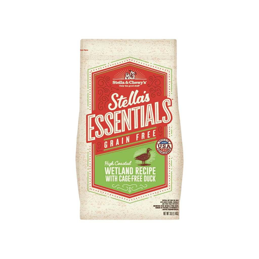 Stella & Chewy's Essentials Cage-Free Duck Kibble Dog Food (Grain Free)-Various Sizes
