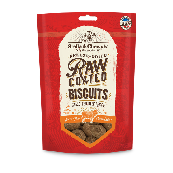 Stella & Chewy's Grain Free Raw Coated Biscuit Treats Various Flavors