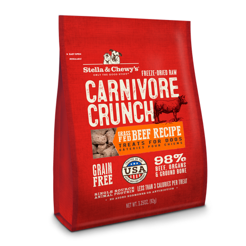 Stella & Chewy's Grain Free Carnivore Crunch Dog Treats (Various Flavors)