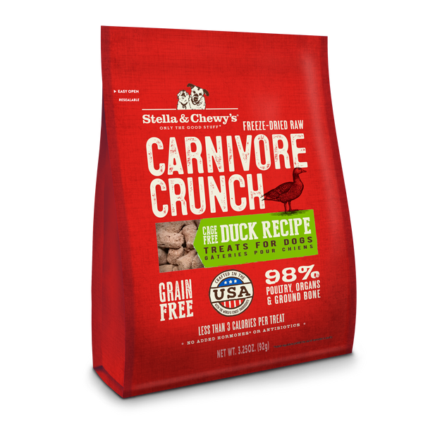Stella & Chewy's Grain Free Carnivore Crunch Dog Treats (Various Flavors)