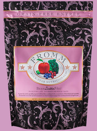 Fromm Four Star Grain Free Beef Livattini Veg Cat Food Various Sizes