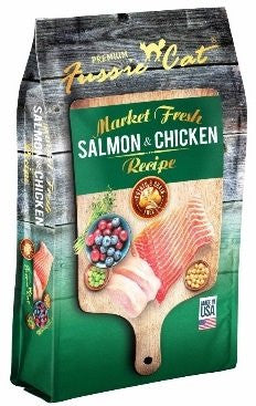 Fussie Cat Grain Free Dry Cat Food Salmon and Chicken  2lbs
