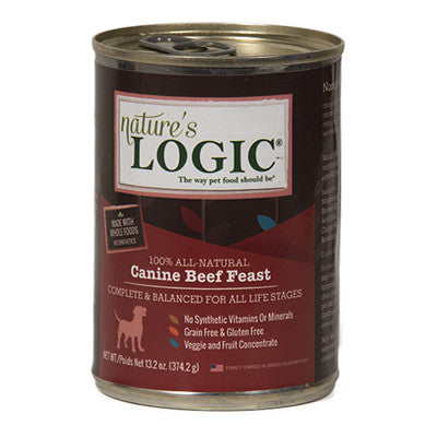 Nature's Logic Grain Free Canned Dog Food Beef -13oz-