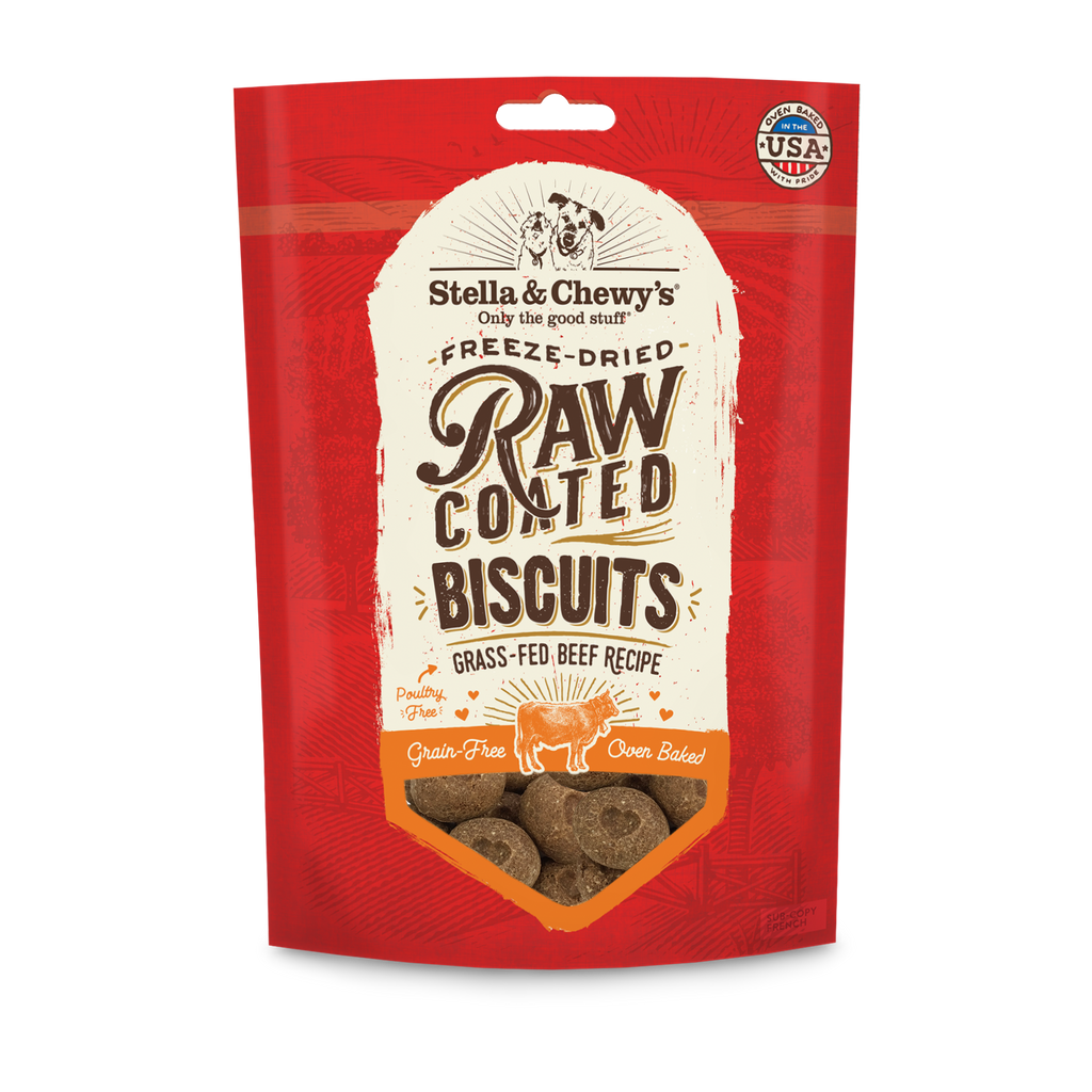 Stella & Chewy's Grain Free Raw Coated Biscuit Treats Various Flavors