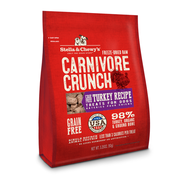 Stella & Chewy's Grain Free Carnivore Crunch Dog Treats (Various Flavors)