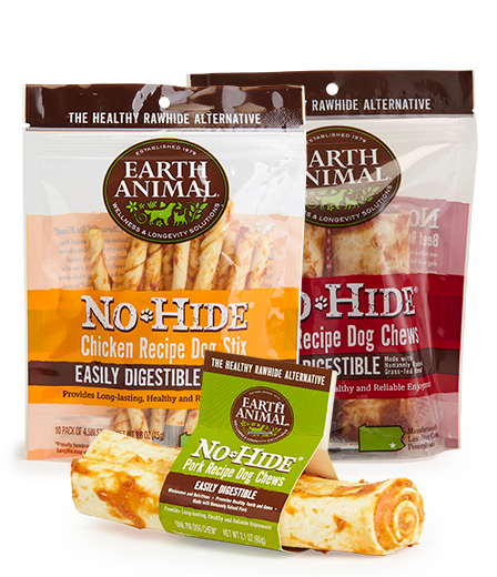 Earth Animal No Hide Chews Various Sizes & Flavors