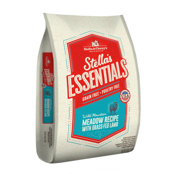 Stella & Chewy's Essentials Grass-Fed Lamb Kibble Dog Food (Grain Free)-Various Sizes